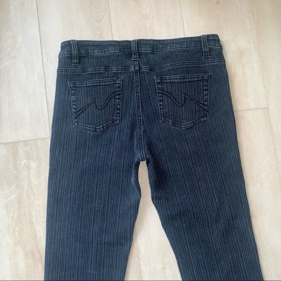 Gasoline Jeans Women’s Size 10 US‎ Black Striped Denim Straight Leg - Picture 10 of 11